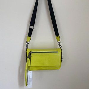 Aimee Kestenberg Lime Green Leather Crossbody Bag